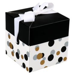 Republikeinse partij Bovenstaande Belegering Cadeau doosje zwart wit confetti - voor kerstbal of mok - Wish Your Print